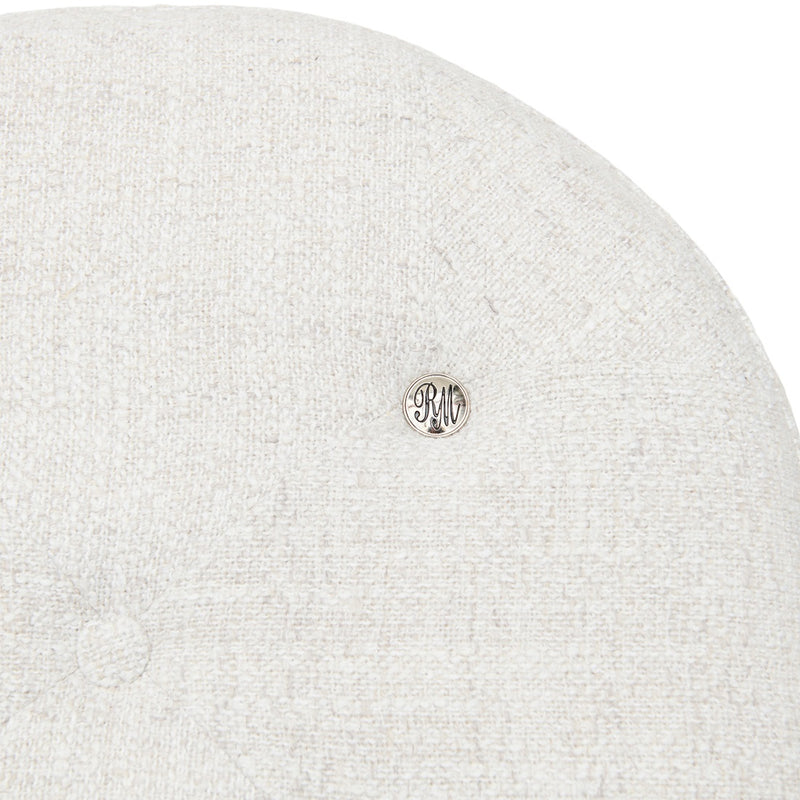 Bowery Hocker, Rich Tweed Antique White