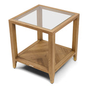 Rivièra Maison Beistelltisch Veneto aus Eichenholz und Glas – Ansicht 3