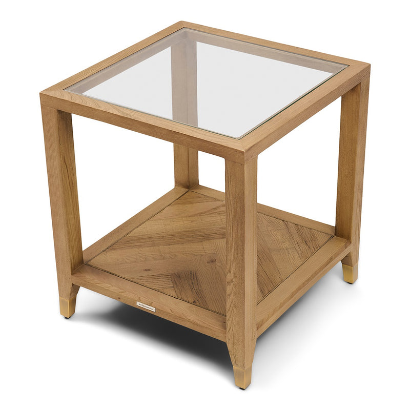 Rivièra Maison Beistelltisch Veneto aus Eichenholz und Glas – Ansicht 3