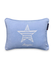 Baby-Kissen Signature Star aus Bio-Baumwolle – Blau