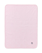 Baby-Decke Signature Star aus Bio-Baumwolle – Rosa/Weiß