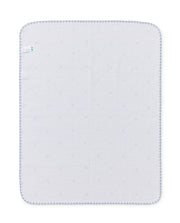 Baby-Decke Signature Star aus Bio-Baumwolle – Blau/Weiß