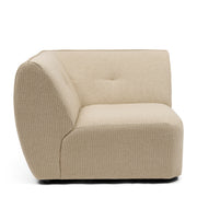 Rivièra Maison Eckmodul Lugano aus Bouclé, Natural Grey - Ansicht 1