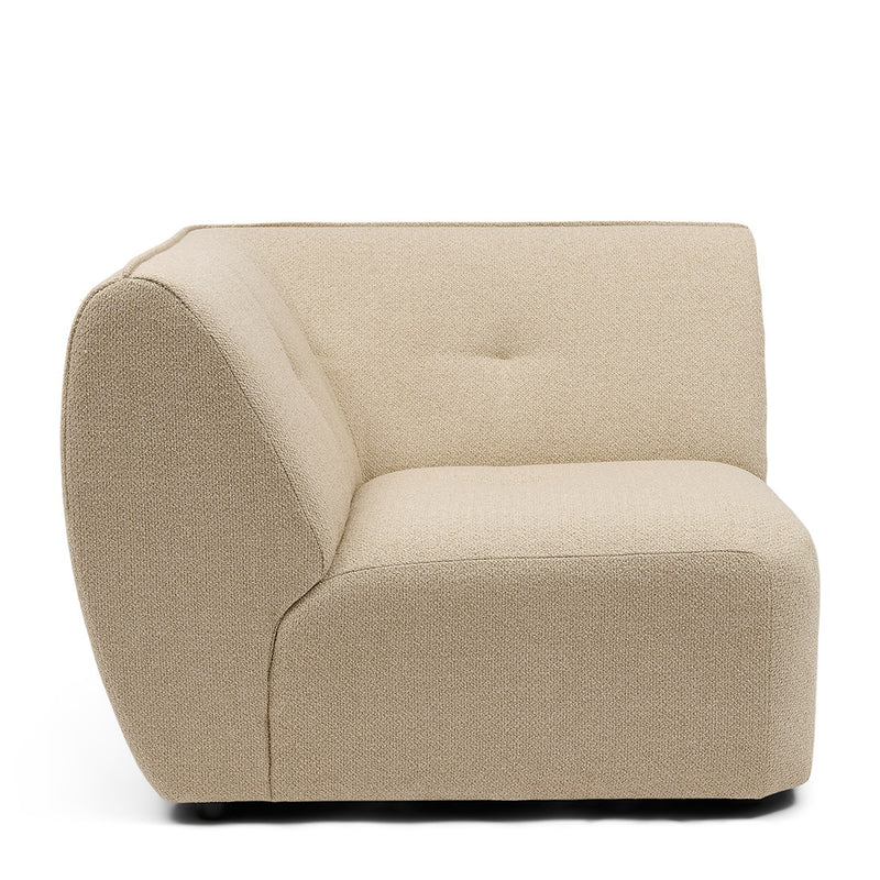 Rivièra Maison Eckmodul Lugano aus Bouclé, Natural Grey - Ansicht 1