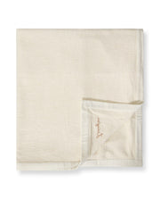 Fischgrat-Tagesdecke aus Bio-Baumwolle – Hellbeige