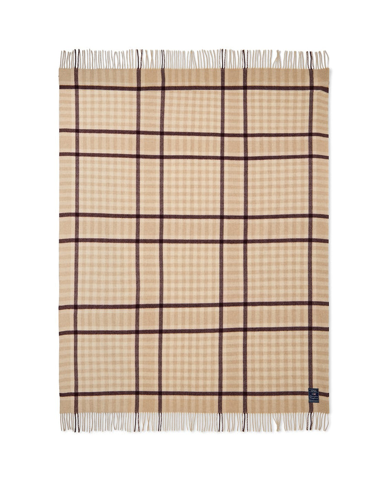 Kariertes Plaid aus recycelter Wolle