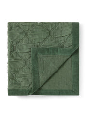 Jacquard-Tagesdecke Holiday aus Bio-Baumwolle – Grün
