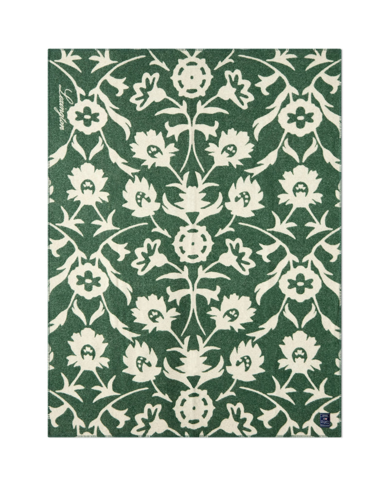 Überwurf mit Blumen-Jacquard aus recycelter Wolle