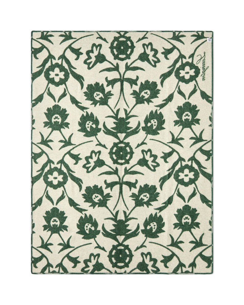 Überwurf mit Blumen-Jacquard aus recycelter Wolle
