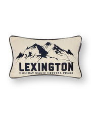 Dekokissen mit Mountains-Logo aus Wollmischung