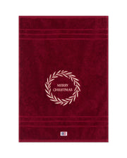 Original Handtuch Weihnachtskranz – Weinrot
