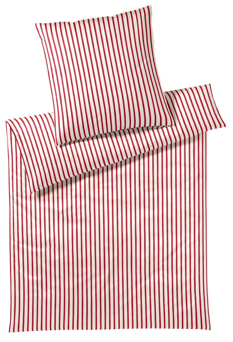 Mako-Satin Bettwäsche Double mit Streifen
