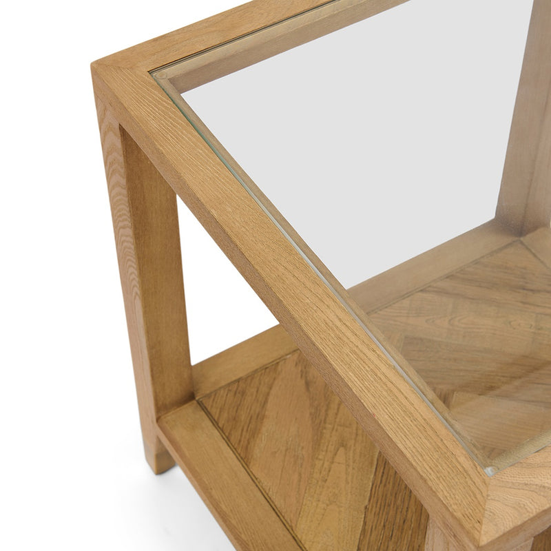 Rivièra Maison Beistelltisch Veneto aus Eichenholz und Glas – Ansicht 4
