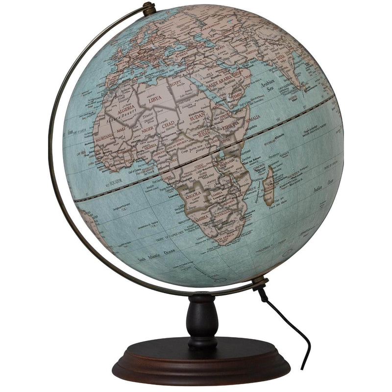 Tischglobus Antique Circle Light, integrierte LED
