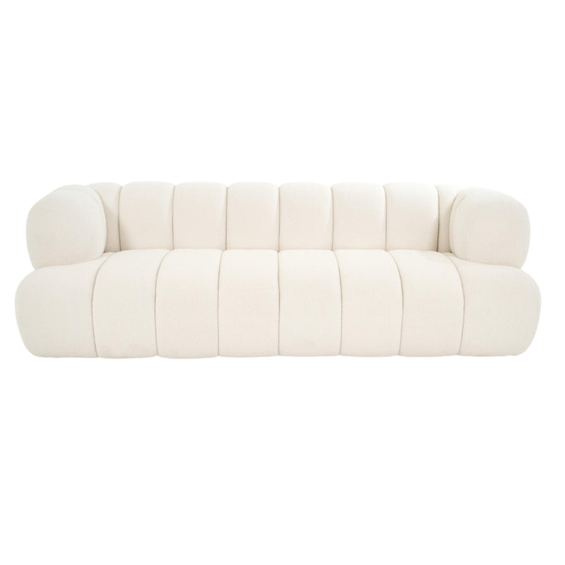 3 Sitzer Sofa Dallas weiss, Boucle