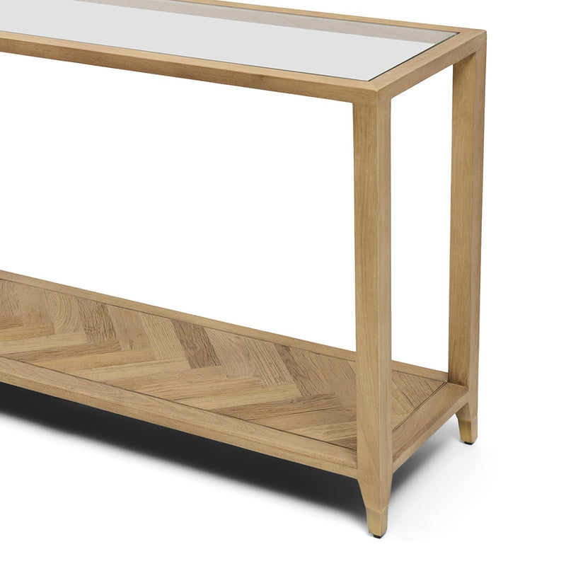 Rivièra Maison Konsolentisch Veneto aus Eichenholz und Glas – Ansicht 2
