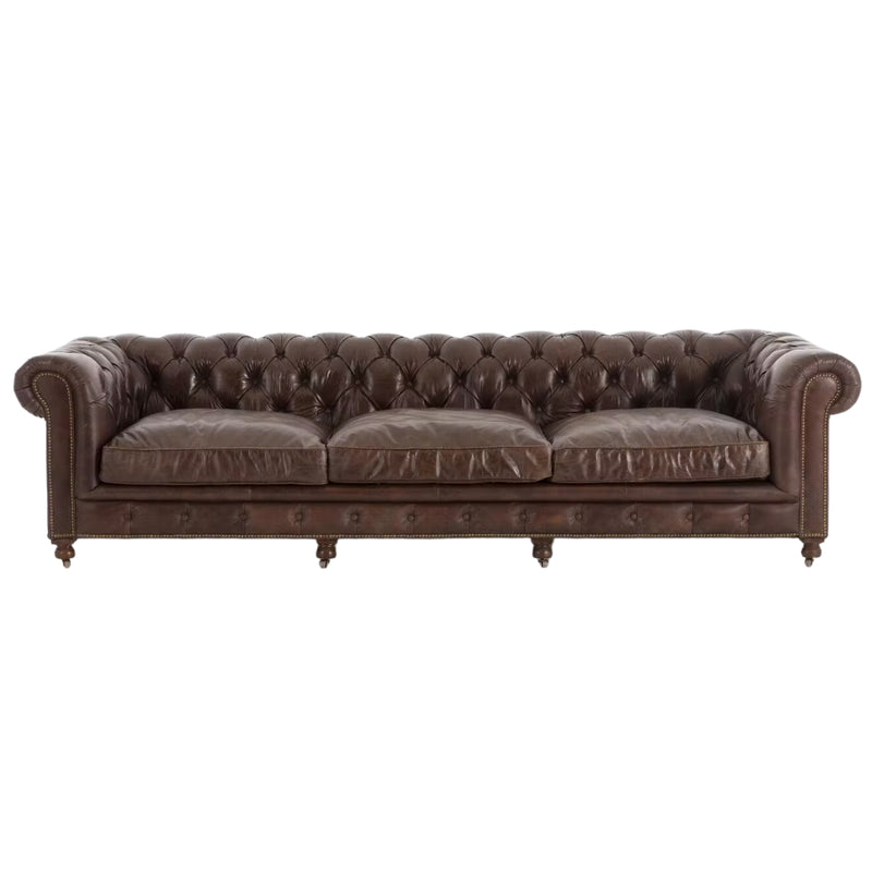 4 Sitzer Sofa Edinburgh Chesterfield, dunkelbraun