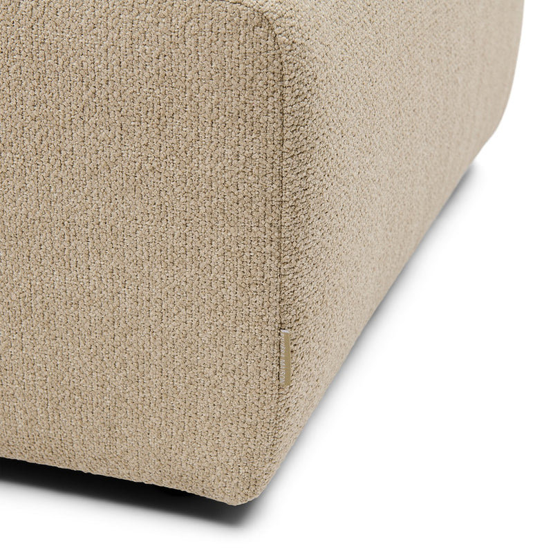 Rivièra Maison Hocker Lugano aus Bouclé, Natural Grey - Ansicht 3