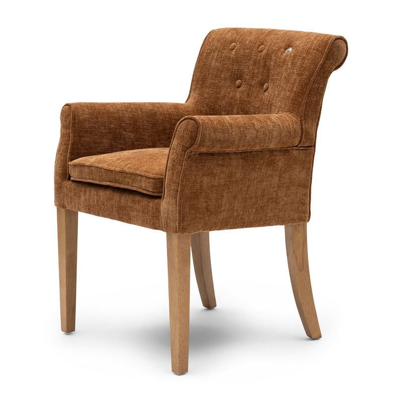 La Scala Dining Armchair Maroon Brown