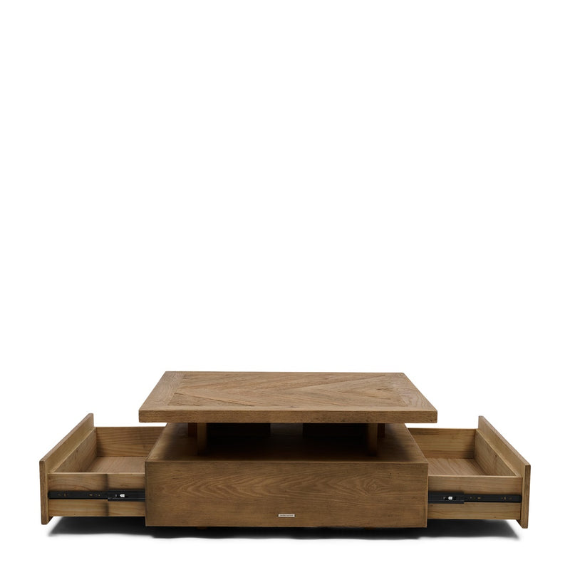 Rivièra Maison Couchtisch Riverside aus Eichenholz – 90 × 90 cm – Ansicht 2