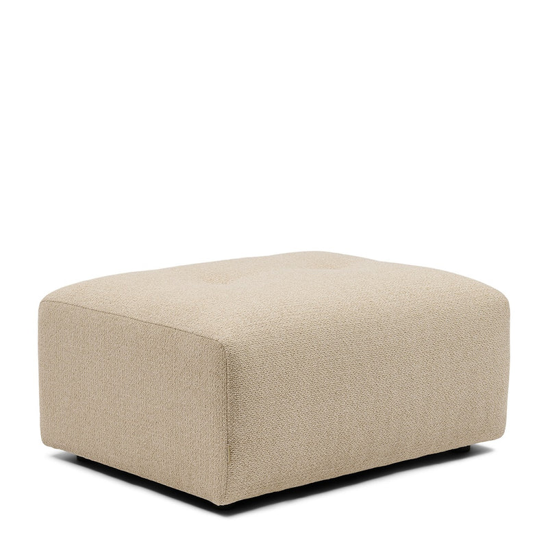 Rivièra Maison Hocker Lugano aus Bouclé, Natural Grey - Ansicht 2