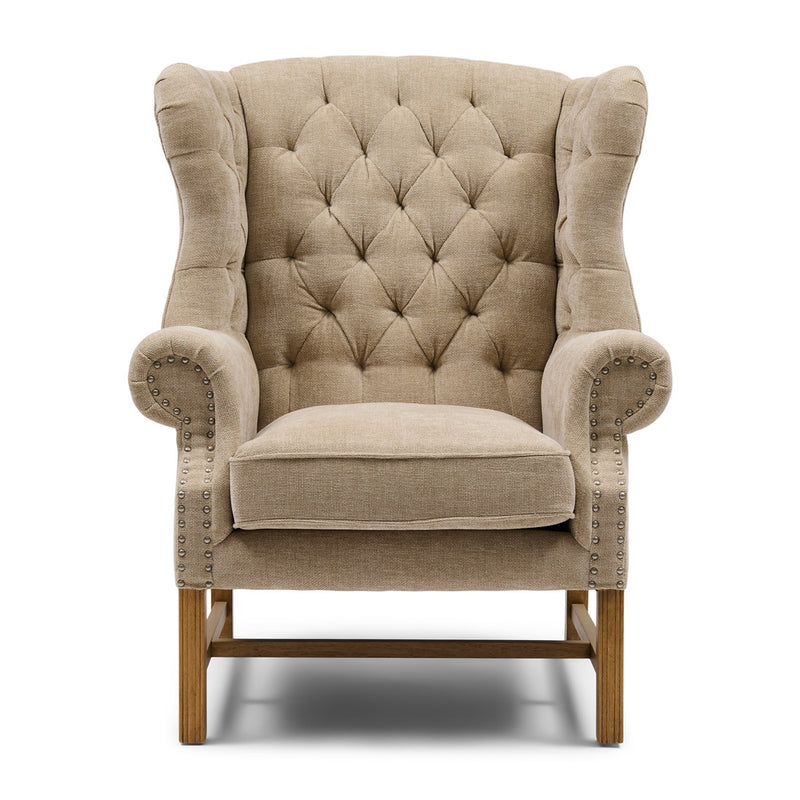 Rivièra Maison Franklin Park Ohrensessel, Natural Linen, Produktansicht – Ansicht 1