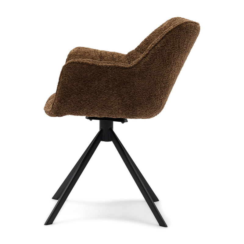 Drehbarer Esszimmerstuhl Carnaby Umber Brown