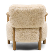 Rivièra Maison Sessel Lech mit Holzarmlehnen, Cloud Fur, Off White - Ansicht 3