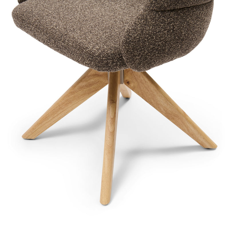 Rivièra Maison Drehbarer Armlehnstuhl Burlington, Mountain Weave, Lush Brown - Ansicht 4
