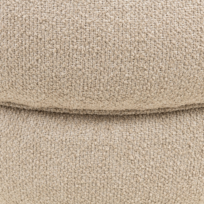 Hocker San Remo Ø70, Peluche Bouclé Natural Grey