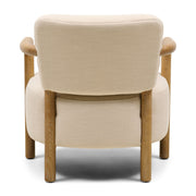 Rivièra Maison Sessel Lech mit Holzarmlehnen, Herringbone Weave, Beige - Ansicht 3