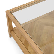 Rivièra Maison Couchtisch Veneto aus Eichenholz und Glas – Ansicht 4