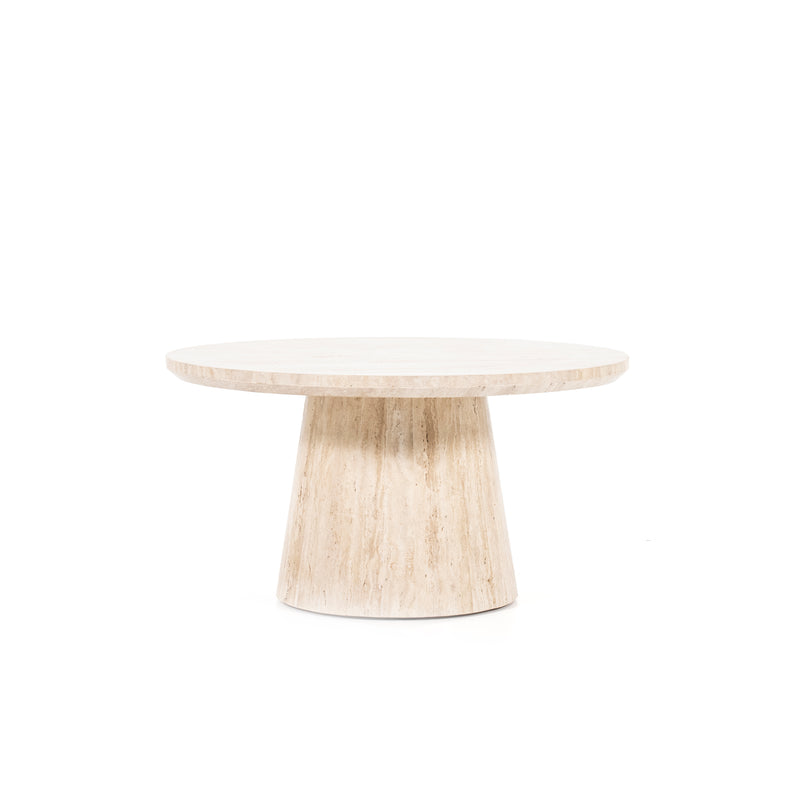 Travertin Couchtisch Aime, 70x70 rund
