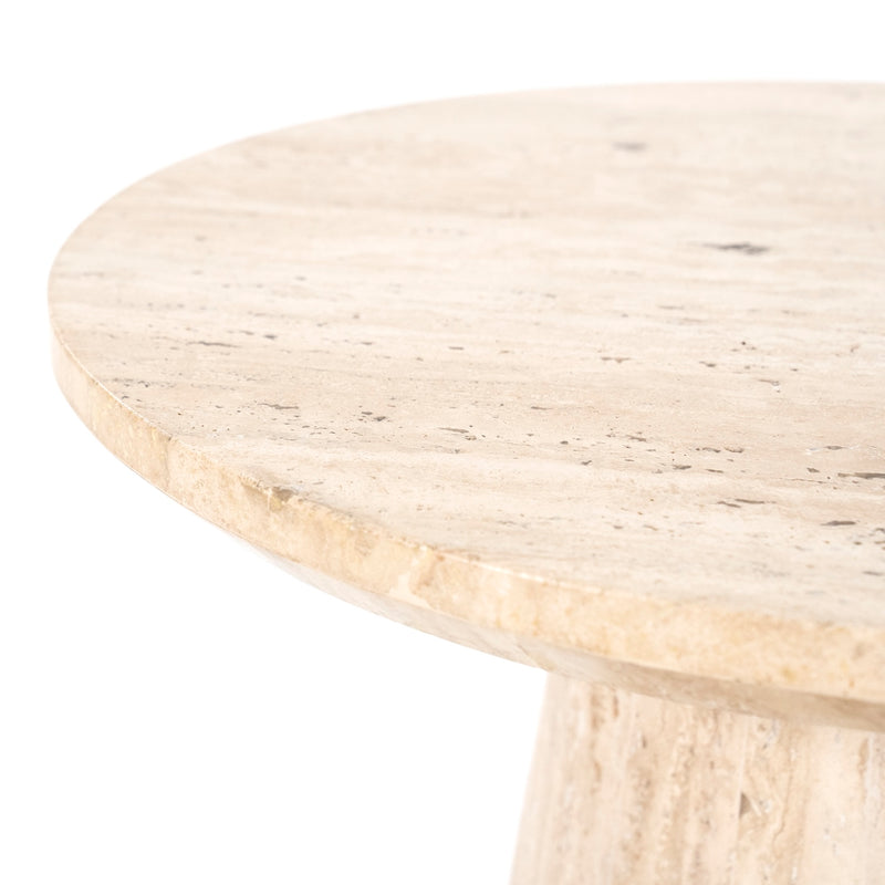 Travertin Couchtisch Aime, 70x70 rund