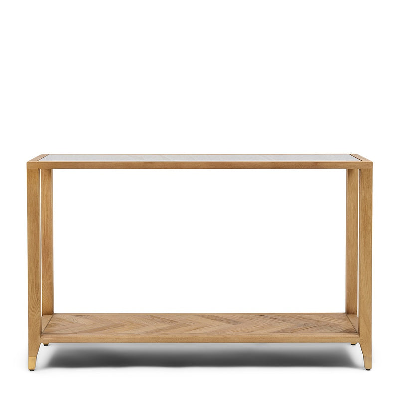 Rivièra Maison Konsolentisch Veneto aus Eichenholz und Glas – Ansicht 1