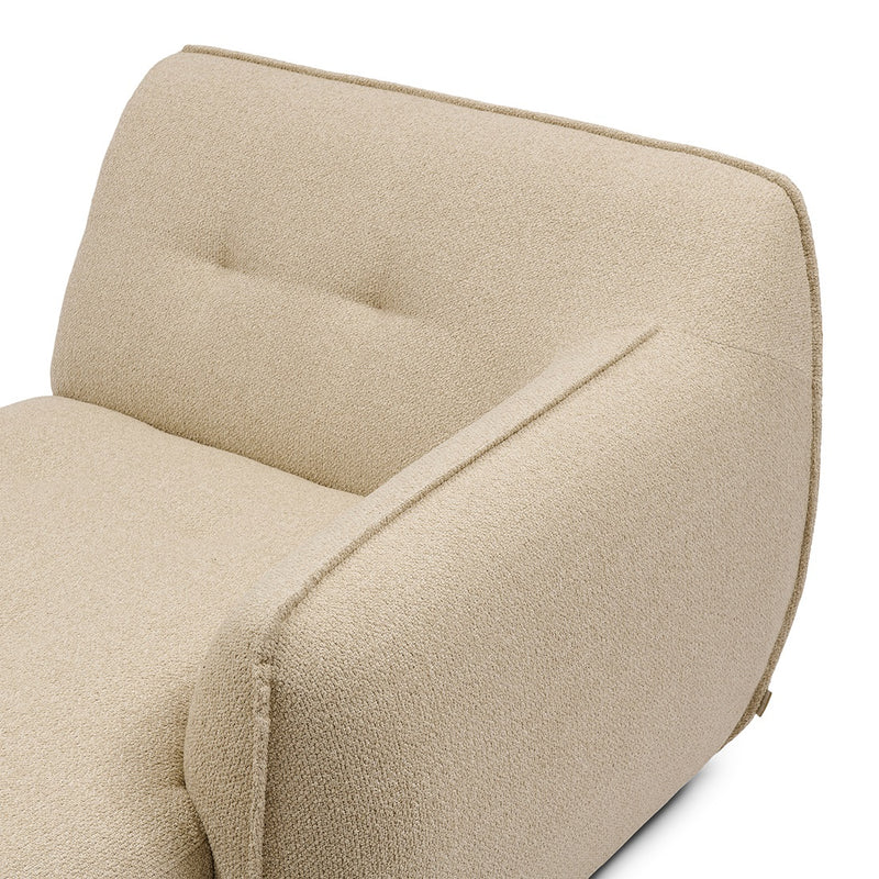 Rivièra Maison Chaiselongue Lugano rechts aus Bouclé, Natural Grey - Ansicht 6