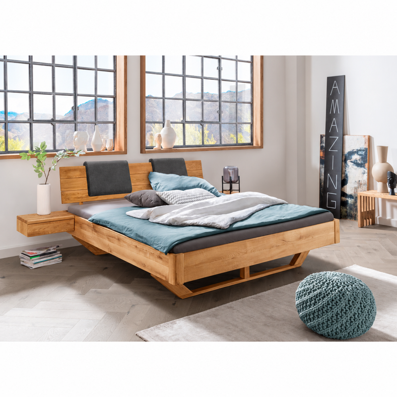 TPT Aktionsbett 1 Wildeiche mit Holzkufe