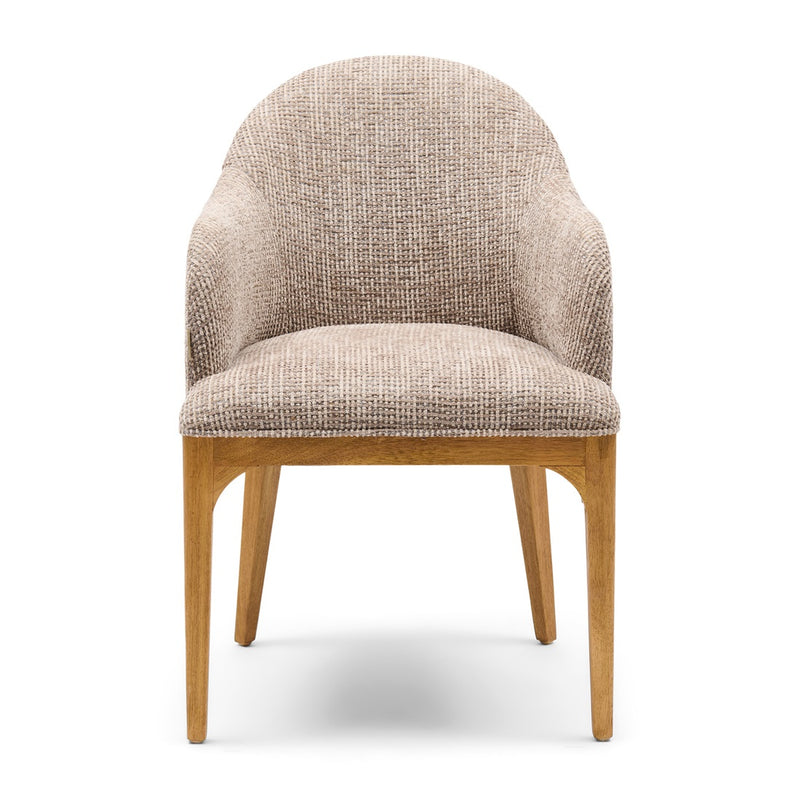Rivièra Maison Armlehnstuhl Rozzano, Tweed, Liver Grey – Ansicht 1