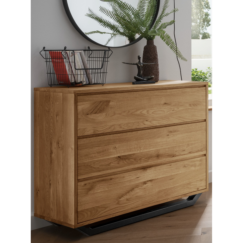 Kommode Balke Wildeiche mit Metallkufe