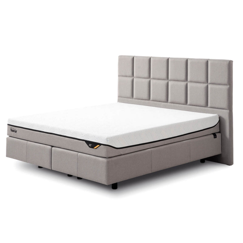 Boxspring Bett Ash Grey