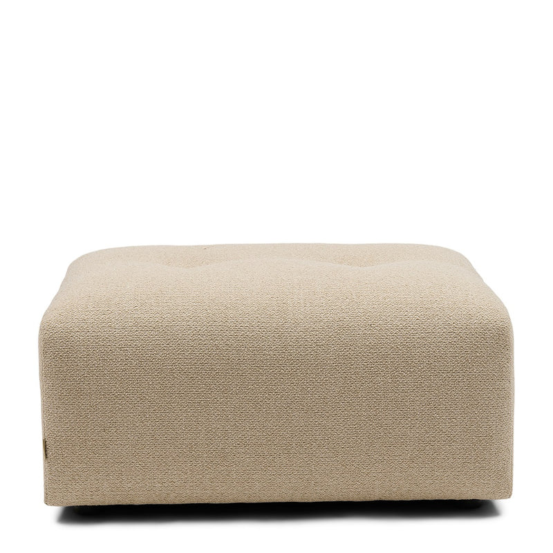 Rivièra Maison Hocker Lugano aus Bouclé, Natural Grey - Ansicht 1