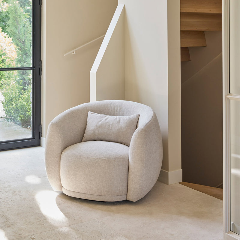 Drehsessel Leonardo Swivel Armchair Glossy Flax