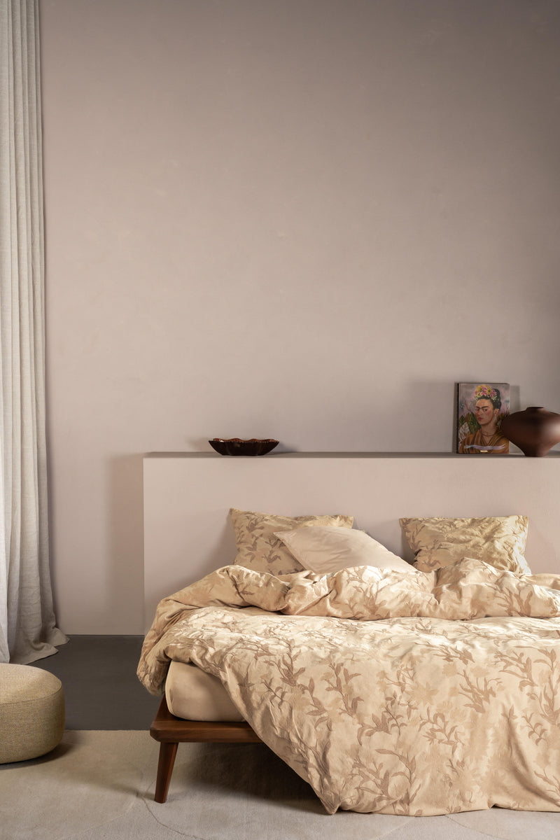 Essenza Jacquard Bettwäsche Claudine mit Blättermotiv