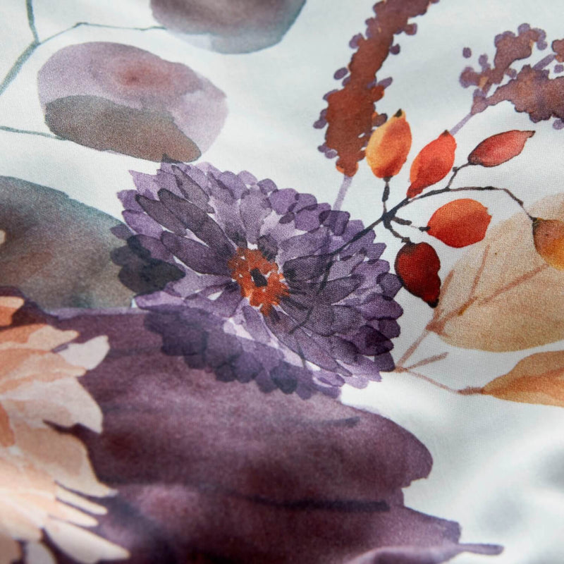 Bio Satin-Bettwäsche Herbstblumen