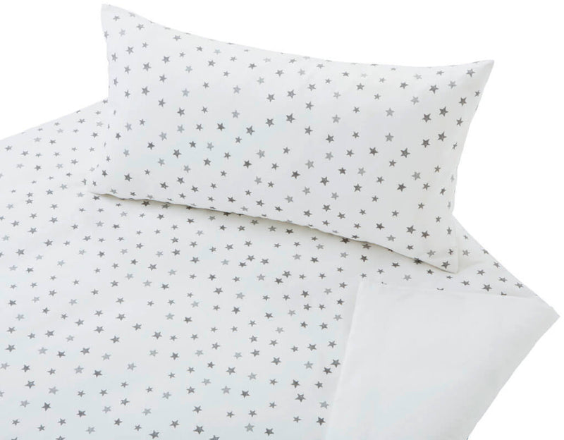 Bio Satin-Kinderbettwäsche Sternchen