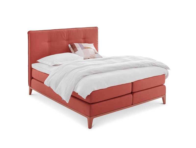 Boxspringbett Criade mit Kopfteil Cushion Coral Red