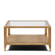 Rivièra Maison Couchtisch Veneto aus Eichenholz und Glas – Ansicht 1
