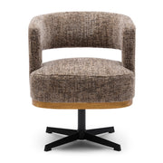 Rivièra Maison Drehbarer Armlehnstuhl Ceranova, Tweed – Sepia Brown – Ansicht 1
