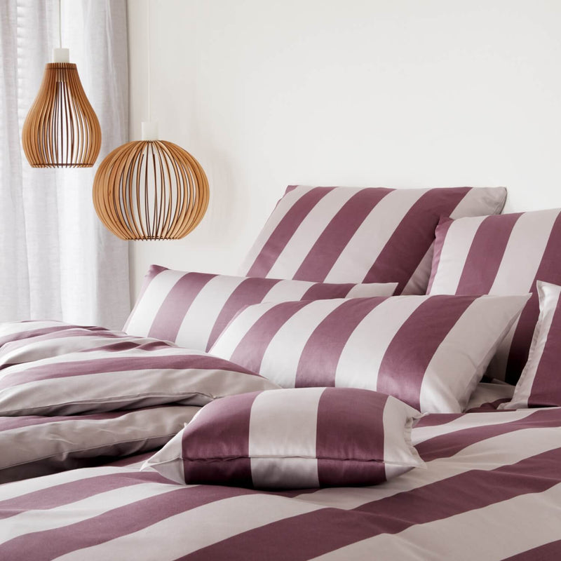 Mako Satin Bettwäsche Night Stripe