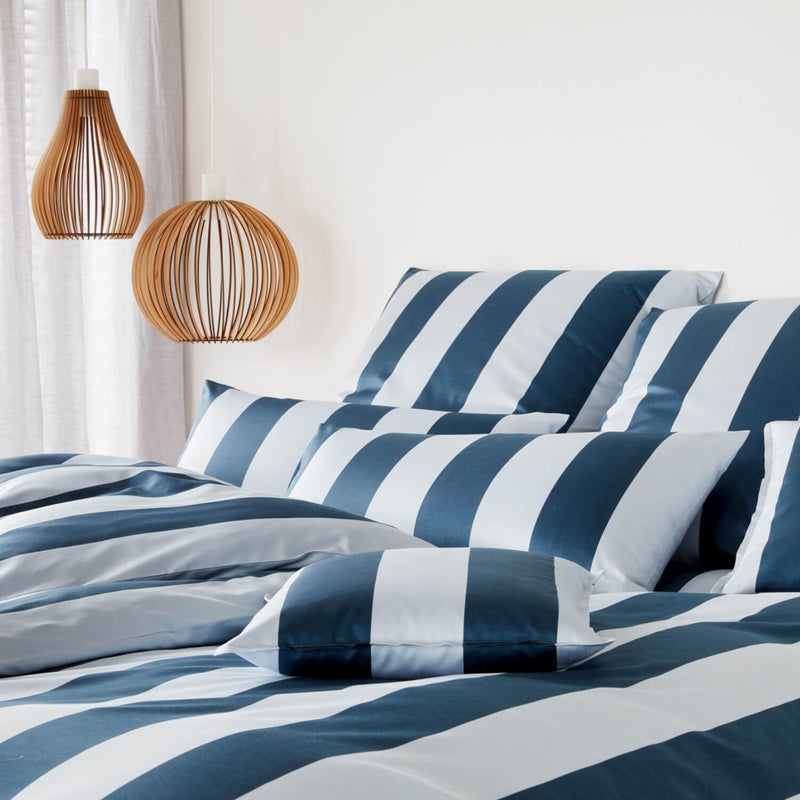 Mako Satin Bettwäsche Night Stripe